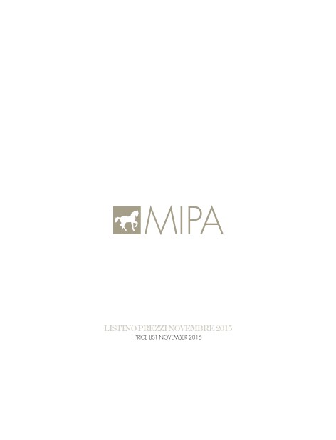 Mipa - 价目表 Novembre 2015