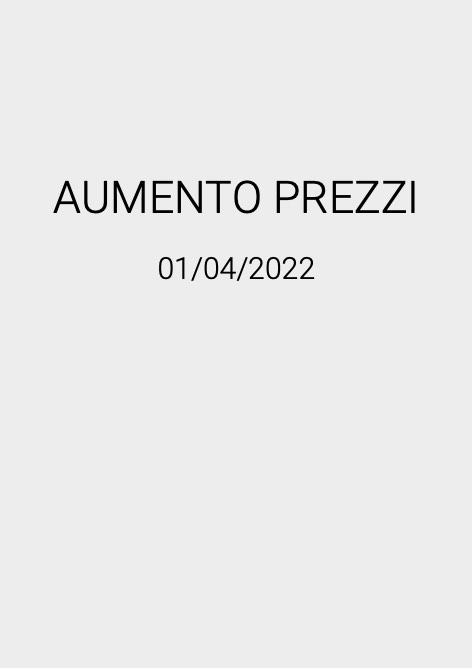Bellosta Rubinetterie - 价目表 Aumento Prezzi