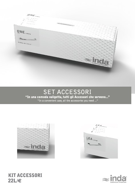 Inda - Liste de prix Kit Accessori 22L