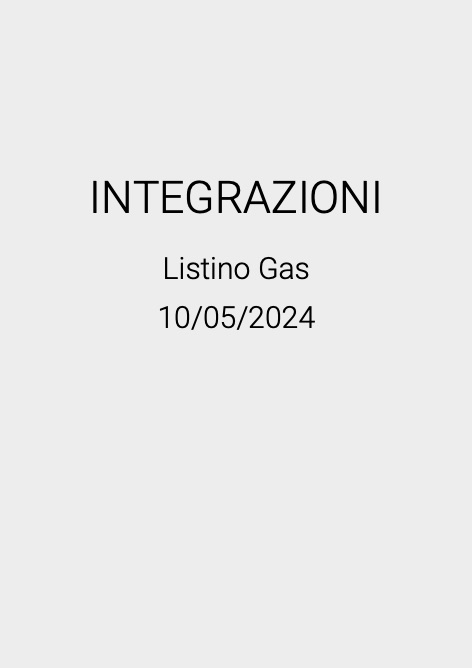 Tecnosystemi - Liste de prix Integrazioni 2024 | Gas