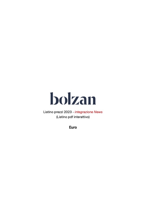 Bolzan - Price list Integrazione News
