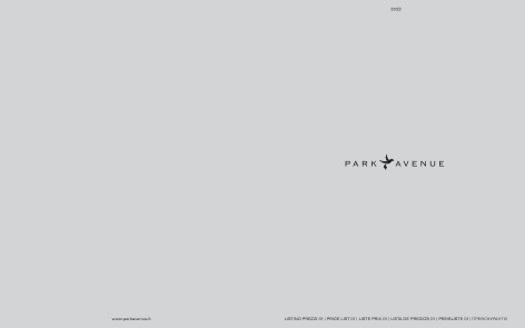 Park Avenue - Liste de prix 2022
