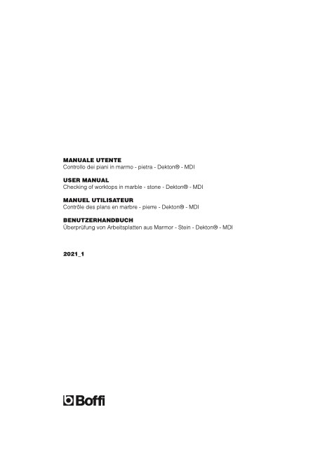 Boffi - Katalog Manuale di controllo piani in marmo
