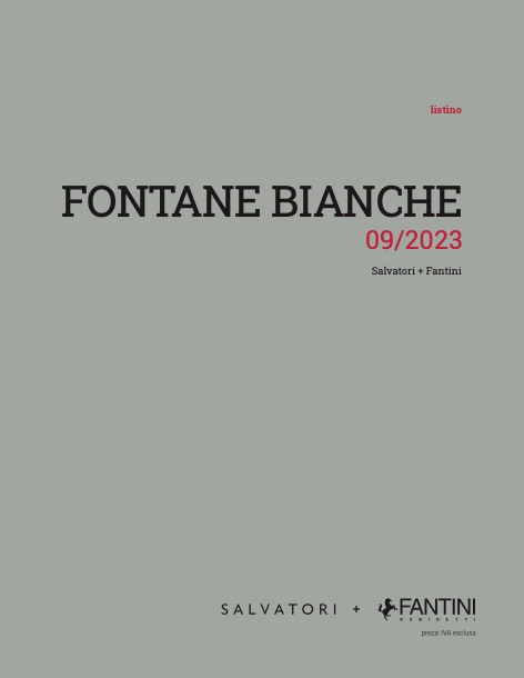 Fantini - Lista de precios Fontane Bianche