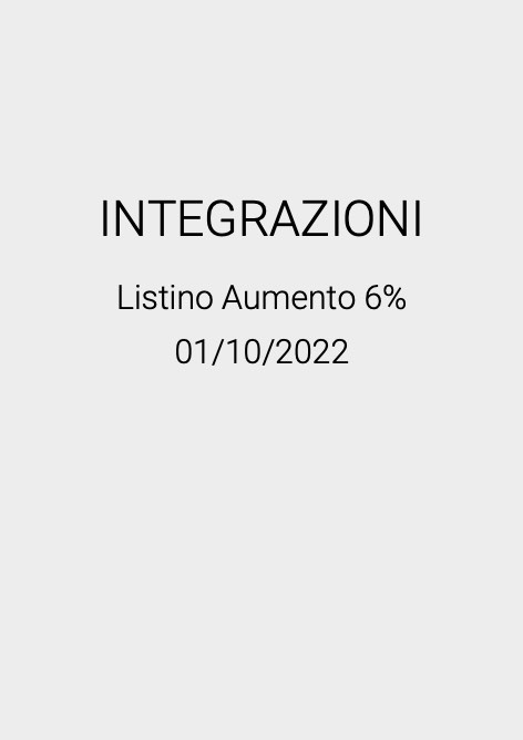 Bocciolone Antincendio - 价目表 Integrazioni 2022
