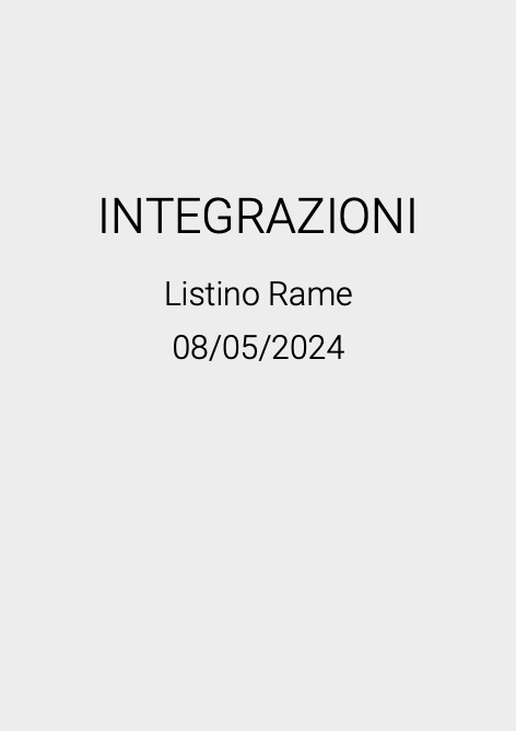 Tecnosystemi - Liste de prix Integrazioni 2024 | Rame