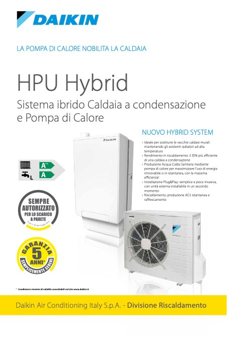 Daikin Riscaldamento - Katalog HPU Hybrid