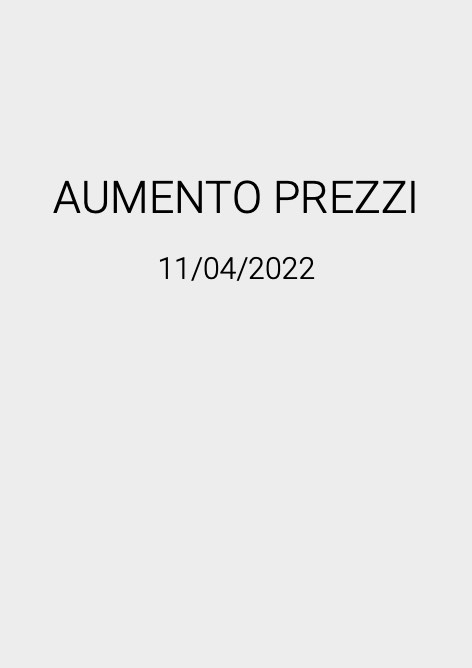 Cordivari - 价目表 Aumento Prezzi