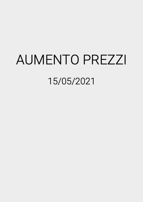 Boschetti Industrie Meccaniche - Liste de prix Aumento prezzi 2021