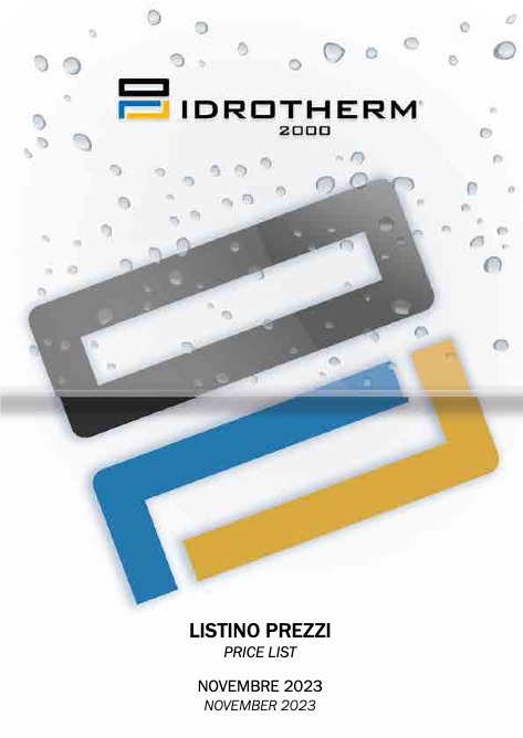 Idrotherm 2000 - Liste de prix Novembre 2023