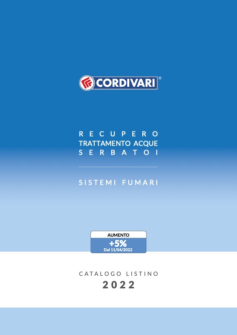Cordivari - Прайс-лист Recupero - Trattamento acqua - Serbatoi