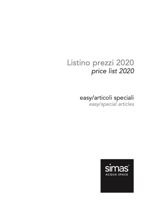 Simas - Liste de prix easy/articoli speciali