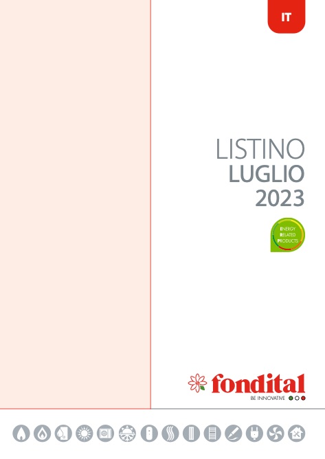 Fondital - Прайс-лист Luglio 2023