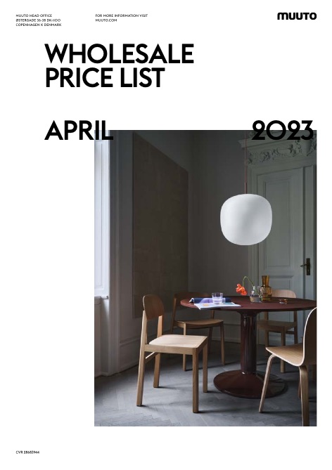Muuto - Price list WHOLESALE | April 2023
