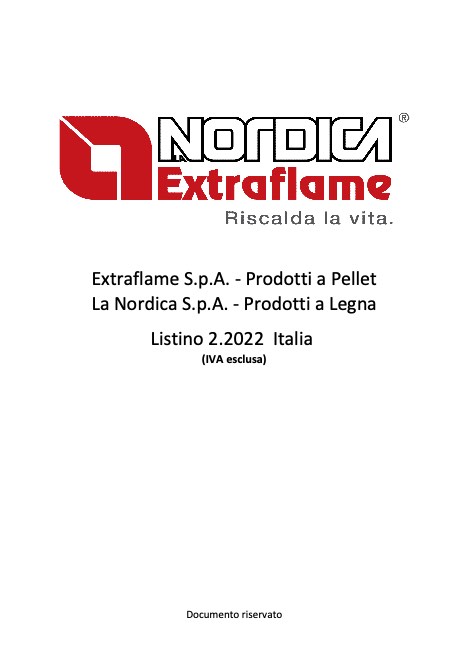 Extraflame - Listino prezzi 2.2022