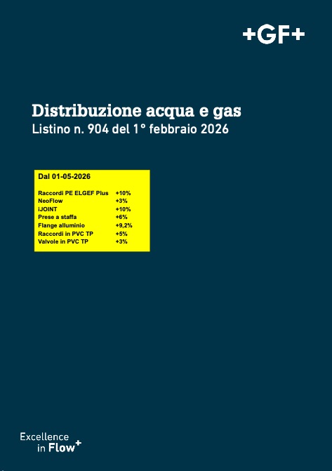 Georg Fischer - Lista de precios N. 904 Distribuzione acqua e gas