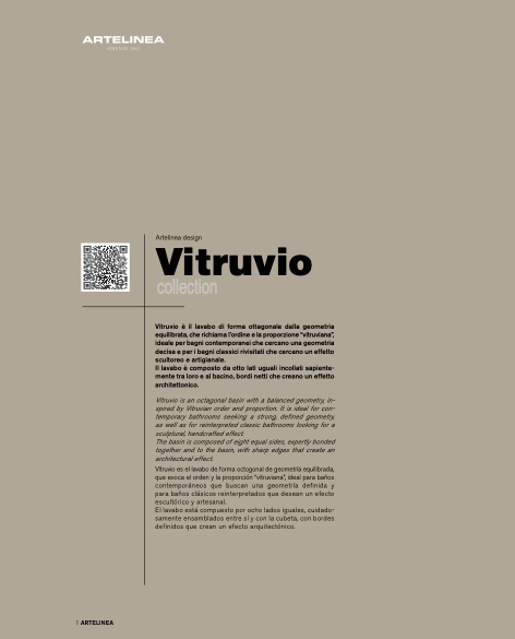 Artelinea - Price list Vitruvio collection