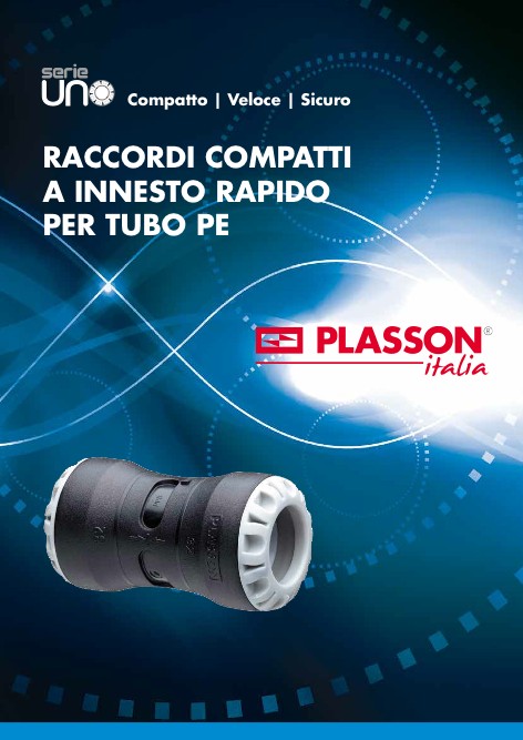 Plasson - Catalogue RACCORDI COMPATTI A INNESTO RAPIDO PER TUBO PE