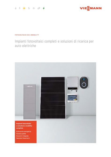 Viessmann - 目录 Impianti fotovoltaici completi e soluzioni di ricarica per auto elettriche