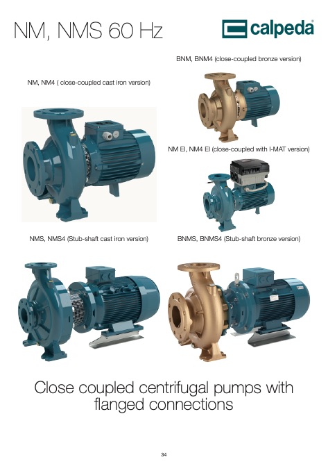 Calpeda - Catalogue NM, NMS 60Hz