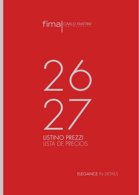 Fima Carlo Frattini - Liste de prix 2026 - 2027