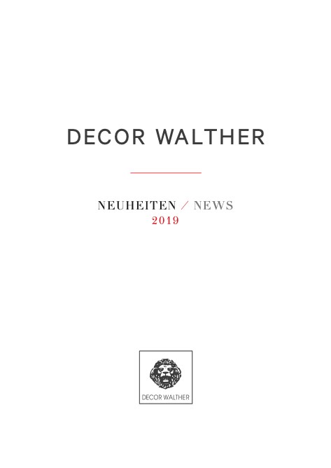 Decor Walther - Catalogue News 2019