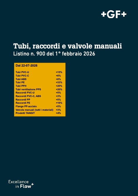 Georg Fischer - Price list Nr. 900 | Tubi, raccordi e valvole manuali (Rev. 07.2026)