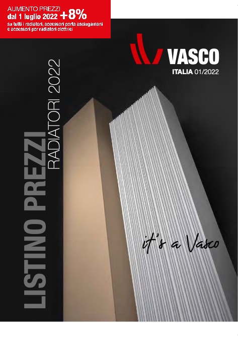 Vasco - Price list Radiatori 2022 (Agg.to Luglio 2022)