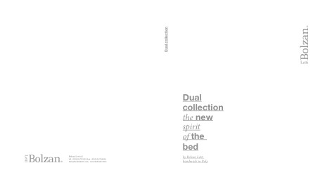 Bolzan - Catalogue Dual Collection