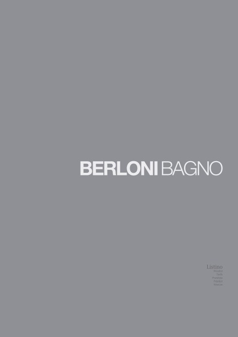 Berloni Bagno - Price list BAGNO (agg. 03/2018)