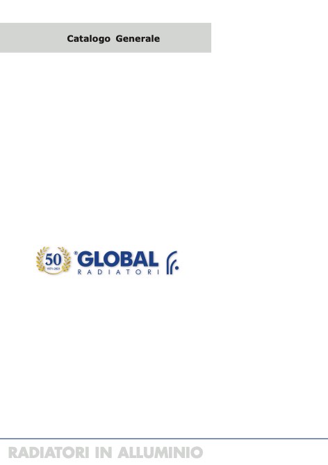 Global Radiatori - Catálogo Generale