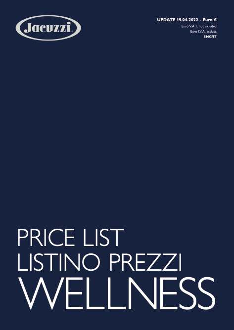 Jacuzzi - Lista de precios Wellness
