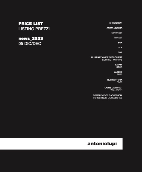 Antonio Lupi - Listino prezzi News 2023