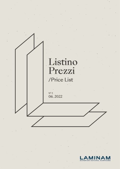 Laminam - Price list N°3 - 06.2022