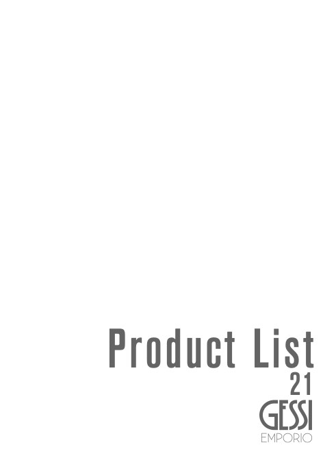 Emporio Gessi - Catalogo PRODUCT LIST 21
