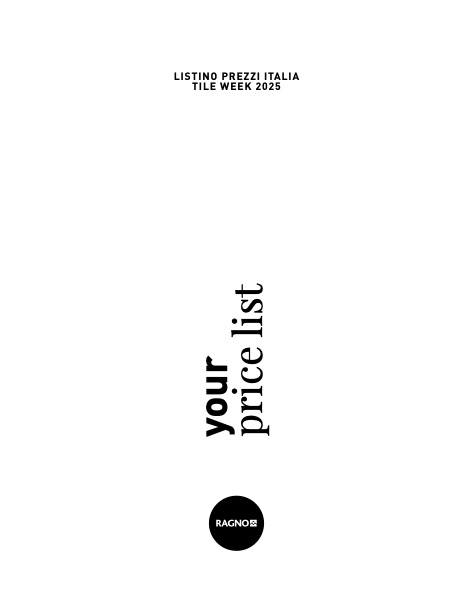 Ragno - 价目表 TW 2025