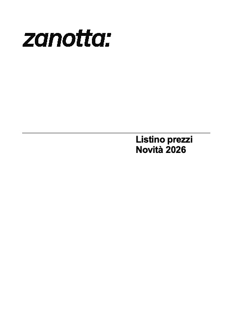 Zanotta - 价目表 Novità 06.2026