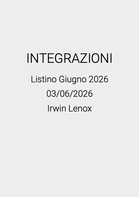 Bernasconi - Price list INTEGRAZIONI