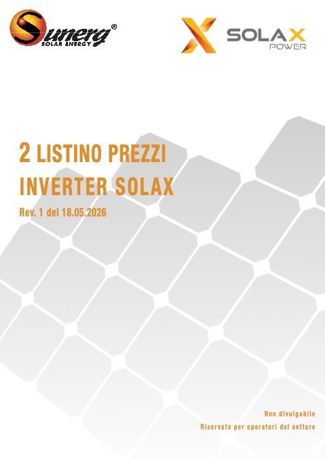Sunerg - Price list INVERTER Solax 2026 - Rev.1