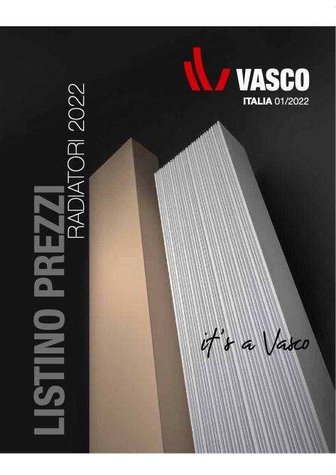 Vasco - Lista de precios Radiatori 2022