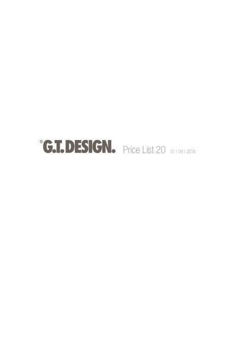 GT Design - Price list 2018