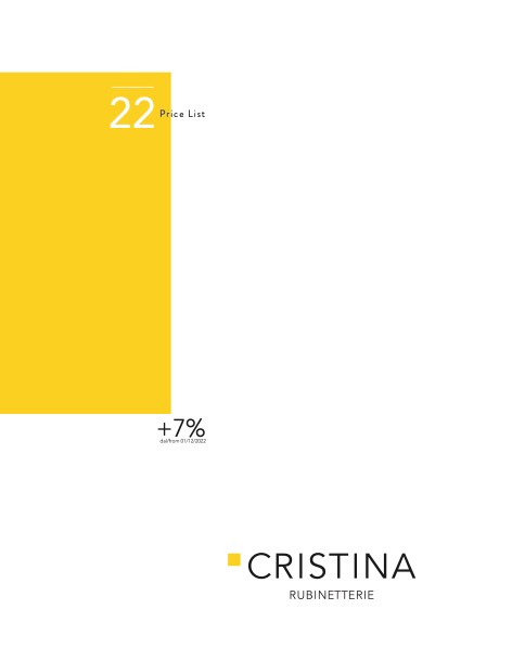 Cristina - Price list Dicembre 2022