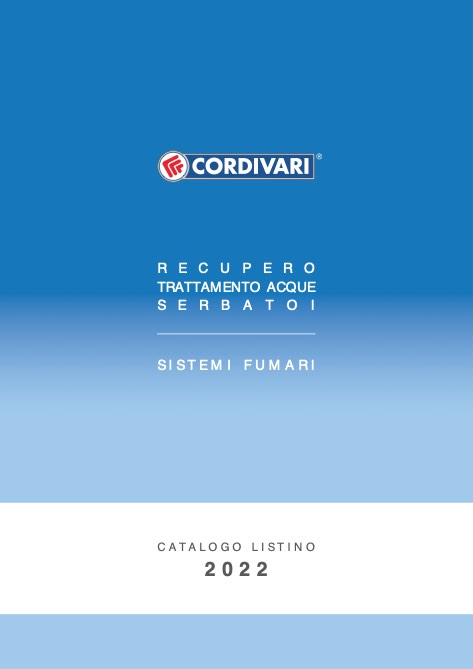 Cordivari - Price list Recupero - Trattamento acqua - Serbatoi