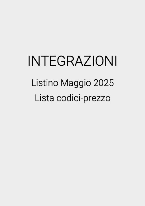 Blanco - Прайс-лист INTEGRAZIONI