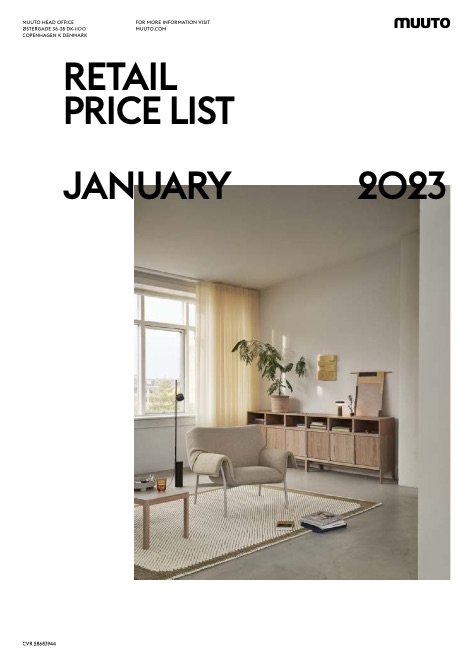 Muuto - Price list RETAIL 2023