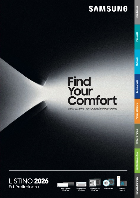 Samsung Climate Solutions - Прайс-лист PRELIMINARE - 2026