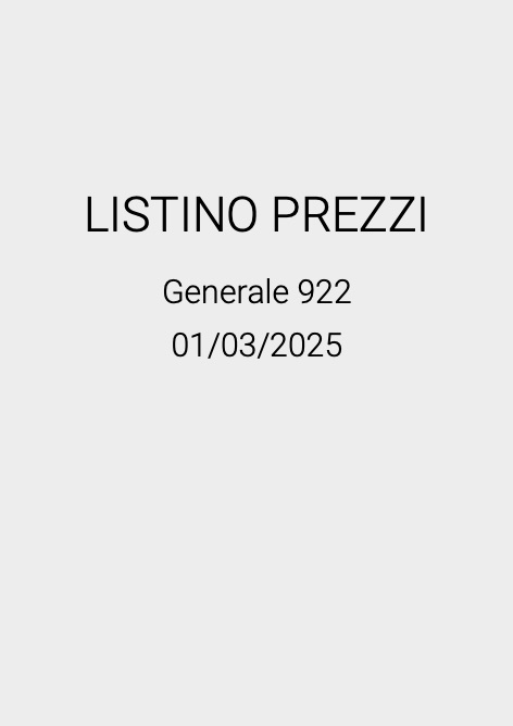 CM Lavelli - Прайс-лист Generale 922 | Marzo 2025