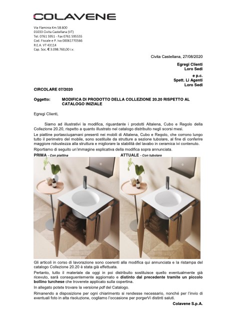 Colavene - Catalogue Circolare 07/2020