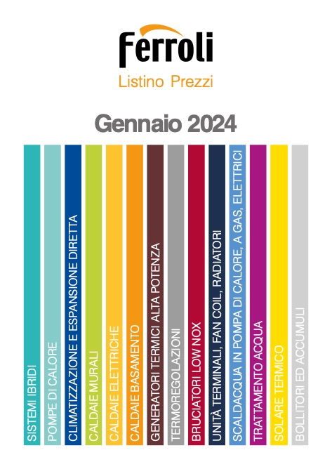 Ferroli - Liste de prix Gennaio 2024