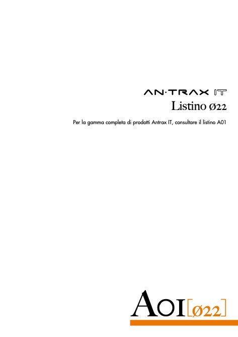 Antrax - Listino prezzi A01 [∅22]